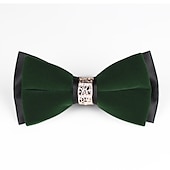 cheap Dinner Party-Men&#039;s Basic Bow Tie Patchwork Homecoming Tie Black Wine Red 2023