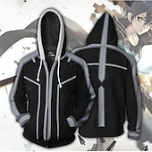 baratos Gráfico de personagem de desenho animado e filme-Sword Art Online Kirito Moletom Regresso à Escola Para Unisexo Adulto Regresso à Escola Impressão 3D