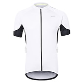cheap Women's Jerseys-Men's Cycling Jersey Solid Color Short Sleeve Bike Jersey with 3 Rear Pockets Mountain Bike MTB Road Bike Cycling Breathability Reflective Strips Back Pocket Ultra Light Fabric Sports Dark Grey White