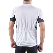 cheap Women's Jerseys-Men's Cycling Jersey Solid Color Short Sleeve Bike Jersey with 3 Rear Pockets Mountain Bike MTB Road Bike Cycling Breathability Reflective Strips Back Pocket Ultra Light Fabric Sports Dark Grey White