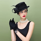 preiswerte Partyhut-Fascinatoren Flachs Feder Sonnenhut Sinamay-Hut Hochzeit Casual Melbourne-Cup Cocktail Royal Astcot Elegant Britisch Mit Kopfschmuck Kopfbedeckung