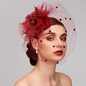 preiswerte Faszinator-Feder-/Netz-Fascinator, Kentucky-Derby-Hut/Kopfschmuck mit Feder, Blumenmuster, 1 Stück, Hochzeit, besonderer Anlass, Pferderennen-Kopfschmuck