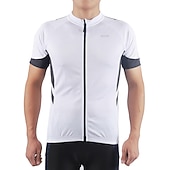 cheap Women's Jerseys-Men's Cycling Jersey Solid Color Short Sleeve Bike Jersey with 3 Rear Pockets Mountain Bike MTB Road Bike Cycling Breathability Reflective Strips Back Pocket Ultra Light Fabric Sports Dark Grey White
