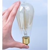 halpa Koristelamput-3kpl 40w edison vintage hehkulamppu himmennettävä e26 e27 st64 kynttelikkö hehkulanka keltainen lämmin valkoinen valaisimeen 220-240v