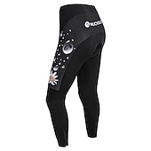 Недорогие Комплекты женской одежды-Nuckily Жен. Длинный рукав Велокофты и лосины Белый Черный Цветочные ботанический Велоспорт Наборы одежды С защитой от ветра Дышащий Анатомический дизайн Со светоотражающими полосками Задний карман