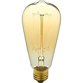 halpa Koristelamput-3kpl 40w edison vintage hehkulamppu himmennettävä e26 e27 st64 kynttelikkö hehkulanka keltainen lämmin valkoinen valaisimeen 220-240v