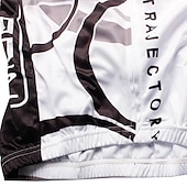 abordables Maillots pour hommes-Homme Maillot Velo Cyclisme Manche Courte Cyclisme Maillot Top avec 3 poches arrière VTT Vélo tout terrain Vélo Route Respirable Séchage rapide Résistant aux ultraviolets Zip frontal Blanche Jaune