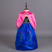 economico Costumi per bambine-Principessa Anna Vestito Mascherata Abito da damigella Sottoveste a-linea Retrò Vintage Cosplay Cosplay di film for Ragazze Bambini Carnevale Mascherata