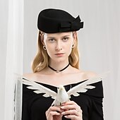 olcso Buli kalapok-100% Gyapjú Kentucky Derby Hat / Kalap val vel Csokor 1db Hétköznapi / Hétköznapi viselet Sisak