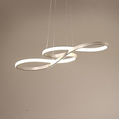 economico Modello a cerchio-lampadario a led 75 cm lampadario dimmerabile acrilico regolabile nota design moderno per la casa soggiorno illuminazione solo dimmerabile con telecomando
