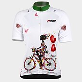 economico Maglie da donna-Per donna Maglia da ciclismo Manica corta Autunno Bicicletta Maglietta / Maglia Superiore con 3 tasche posteriori Ciclismo da montagna Cicismo su strada Traspirante Asciugatura rapida Design