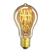 abordables Ampoules incandescentes-Lot de 4 ampoules Edison vintage 40 W E26/E27 A60 (A19), à intensité variable, blanc chaud 2300 K, décoratives rétro 220-240 V