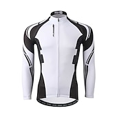 cheap Men&#039;s Clothing Sets-Men&#039;s Cycling Jersey with Bib Tights Long Sleeve Mountain Bike MTB Road Bike Cycling Winter Black Yellow Red Bike Pants / Trousers Jersey Bib Tights Thermal Warm Fleece Lining Windproof 3D Pad