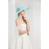 baratos Chapéu de Festa-Organza Chapéu Kentucky Derby / Chapéus com Laço 1pç Casamento / Festa / Noite Capacete