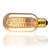 voordelige Gloeilamp-5 stks 40 w edison vintage gloeilamp dimbare t45 antieke spiraal filament e26 e27 amber warm wit voor thuis verlichting armatuur 220-240 v