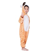 preiswerte Onesie-Kostüme-Kinder Rentier Onesie-Kostüm Faschingskostüme Rentier Pyjamas-Einteiler Kigurumi-Pyjamas Für Jungen und Mädchen Weihnachten Karneval Kindertag Karikatur