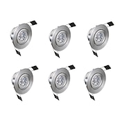 economico Lampade LED ad incasso-6 pz 3 W 300 lm 3 Perline LED Facile da installare A incasso Luci a sospensione Bianco caldo Luce fredda 85-265 V Commerciale Casa / ufficio Salotto / sala da pranzo / RoHs / CE