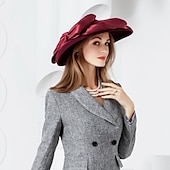 billige Partyhatter-kvinners bryllupsfest hatter elegant klassisk feminin stil ull silke hatter hodeplagg for teselskap dame dag hodeplagg hodeplagg