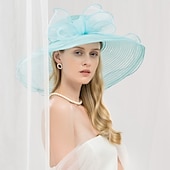 baratos Chapéu de Festa-Organza Chapéu Kentucky Derby / Chapéus com Laço 1pç Casamento / Festa / Noite Capacete