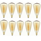 cheap Incandescent Bulbs-10pcs 40 W E14 ST48 Warm White 2200-2700 k Retro / Dimmable / Decorative Incandescent Vintage Edison Light Bulb 220-240 V