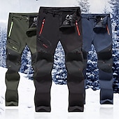 abordables Fondos-Hombre Pantalones para senderismo Pantalones con forro polar Pantalones de protección Invierno Al aire libre Mantiene abrigado Resistente al Viento Forro Polar Resistente a la lluvia Pantalones