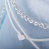 voordelige Lichaamssieraden-Dames Enkelband Enkele Draad Romantisch Enkelring  Sieraden Wit Voor Straat Uitgaan