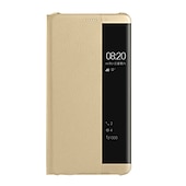billiga Övriga telefonskal- och fodral-telefon fodral Till Huawei P40 P30 P20 Pro Lite Mate 40 30 20 Pro Honor 20 Pro Fodral Läderfodral Etui med lock Lucka med fönster Genomskinlig Solid färg Hårt PU läder
