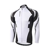 cheap Men&#039;s Clothing Sets-Men&#039;s Cycling Jersey with Bib Tights Long Sleeve Mountain Bike MTB Road Bike Cycling Winter Black Yellow Red Bike Pants / Trousers Jersey Bib Tights Thermal Warm Fleece Lining Windproof 3D Pad