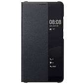 billiga Övriga telefonskal- och fodral-telefon fodral Till Huawei P40 P30 P20 Pro Lite Mate 40 30 20 Pro Honor 20 Pro Fodral Läderfodral Etui med lock Lucka med fönster Genomskinlig Solid färg Hårt PU läder