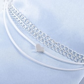 voordelige Lichaamssieraden-Dames Enkelband Enkele Draad Romantisch Enkelring  Sieraden Wit Voor Straat Uitgaan