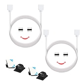 baratos Acessórios para LED-Zdm® 2 pcs 100 cm smd 5050 / smd 2835/3528 fita smd acessório / linha de extensão da tira led cabo elétrico de plástico&amp;amp; metal para luz de tira conduzida do rgb