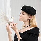 olcso Buli kalapok-100% Gyapjú Kentucky Derby Hat / Kalap val vel Csokor 1db Hétköznapi / Hétköznapi viselet Sisak
