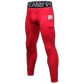 cheap Men&#039;s Shorts, Tights &amp; Pants-Men&#039;s Compression Pants Running Tights Leggings with Phone Pocket Base Layer Athletic Winter Spandex Breathable Quick Dry Sweat wicking Power Flex Fitness Gym Workout Running Skinny Sportswear