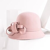 baratos Chapéus de Festa-100% Lã Chapéu Kentucky Derby / Chapéus com Laço 1pç Casual / Roupa Diária Capacete