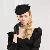 Недорогие Фасцинаторы-100% шерсть Кентукки дерби шляпа / Головные уборы с Бант / Однотонные 1шт Повседневные / На каждый день Заставка