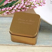 economico Scatole di caramelle di nozze-Personalized cuboide Favor Tin - set di 12 (piu colori)
