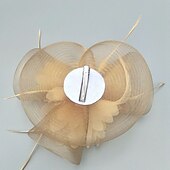economico Fascinator-fascinators piuma/rete cappello derby kentucky/copricapo con piume/floreale/fiore 1 pezzo matrimonio/occasione speciale/copricapo tea party