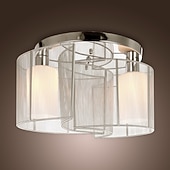 levne Zapuštěné držáky a částečně zapuštěné držáky-1-light 35 (14 ") mini styl zapuštěná světla kovová tkanina chrom moderní moderní 110v / 110-120v / 220-240v / e26 / e27