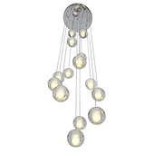 billiga Klusterdesign-40 cm ljuskrona metall klot taklampa led galvaniserad konstnärlig modern 90-240v