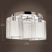 levne Zapuštěné držáky a částečně zapuštěné držáky-1-light 35 (14 ") mini styl zapuštěná světla kovová tkanina chrom moderní moderní 110v / 110-120v / 220-240v / e26 / e27