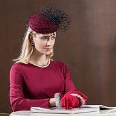 preiswerte Faszinationen-100% Wolle Kentucky Derby-Hut / Kopfbedeckung mit Schleife 1pc Normal / Freizeitskleidung Kopfschmuck