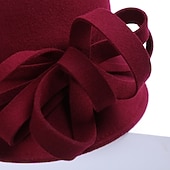baratos Chapéus de Festa-100% Lã Chapéu Kentucky Derby / Chapéus com Laço 1pç Casual / Roupa Diária Capacete