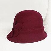 cheap Party Hats-Wool Hats with Pure Color 1pc Casual Headpiece