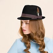 billige Festhatter-Ull / Fjær Kentucky Derby Hat / fascinators / Hatter med 1 Bryllup / Avslappet / utendørs Hodeplagg