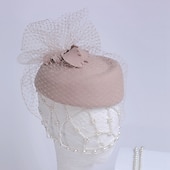 Χαμηλού Κόστους Καπέλα Γιορτής-100% Μαλλί Καπέλο Ντέρμπι / Καπέλα με Φιόγκος 1 τεμ Causal / Καθημερινά Ρούχα Ακουστικό