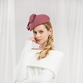 abordables Fascinateurs-100% Laine Kentucky Derby Hat / Coiffure avec Noeud 1pc Décontracté / Usage quotidien Casque