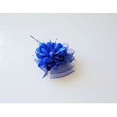 preiswerte Fascinator-Fascinators Kopfbedeckung Feder Netz Hochzeit Teeparty Pferderennen Damen Tag Cocktail Vintage Stil Elegant mit floralen Kopfschmuck Kopfbedeckung um zu beeindrucken Rennrenntag Kleid
