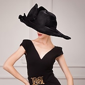 abordables Chapeaux de Fête-Chapeaux Coiffure Lin Chapeau Melon / Cloche Chapeau de soleil Chapeau Sinamay Mariage Casual Course de chevaux Journée des dames Coupe de Melbourne Elégant Britanique Avec Fleur Casque Couvre-chef