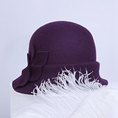 cheap Party Hats-Wool Hats with Pure Color 1pc Casual Headpiece