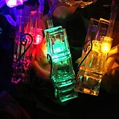 economico Striscie luci USB-elegante festa di ricevimento di nozze luci a led per foto a catena da 4 m con 40 clip per foto 40 led per decorazioni da parete per camera da letto del dormitorio decorazioni per matrimoni
